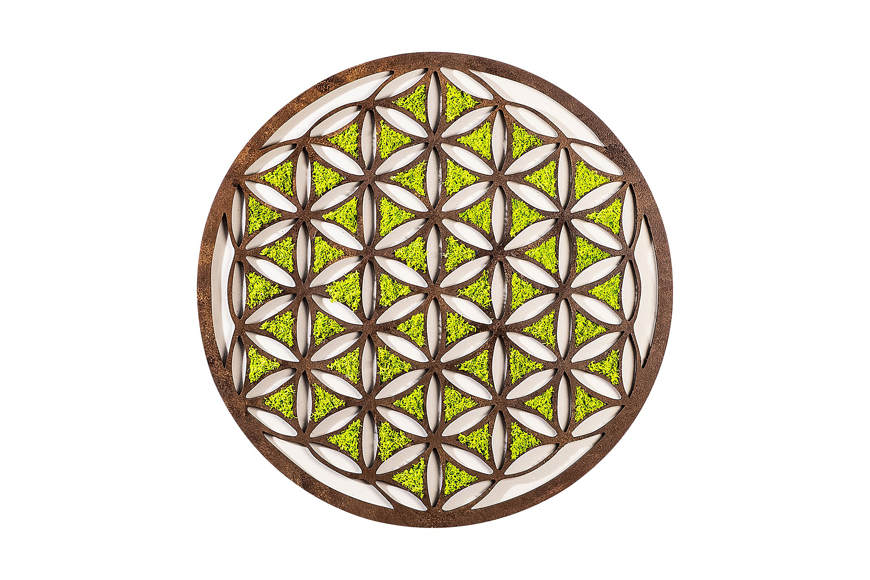 Canvastavla Geometric Grön/Brun/Vit
