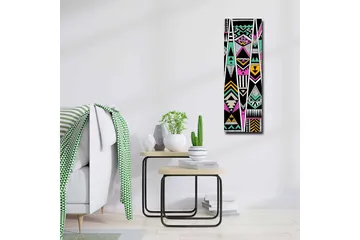 Canvastavla - Geometrisk komposition med färgglada mönster - Svart / Turkos / Rosa - Inredning - Tavlor & posters - Canvastavla