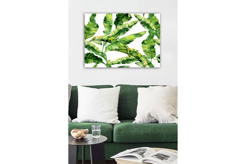 Canvastavla - Grönskande bladverk med tropiska växter - Mörkgrön / Ljusgrön / Gulgrön - Inredning - Tavlor & posters - Canvastavla
