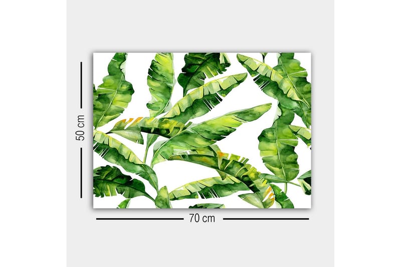 Canvastavla - Grönskande bladverk med tropiska växter - Mörkgrön / Ljusgrön / Gulgrön - Inredning - Tavlor & posters - Canvastavla