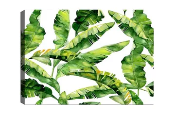 Canvastavla - Grönskande bladverk med tropiska växter - Mörkgrön / Ljusgrön / Gulgrön - Inredning - Tavlor & posters - Canvastavla