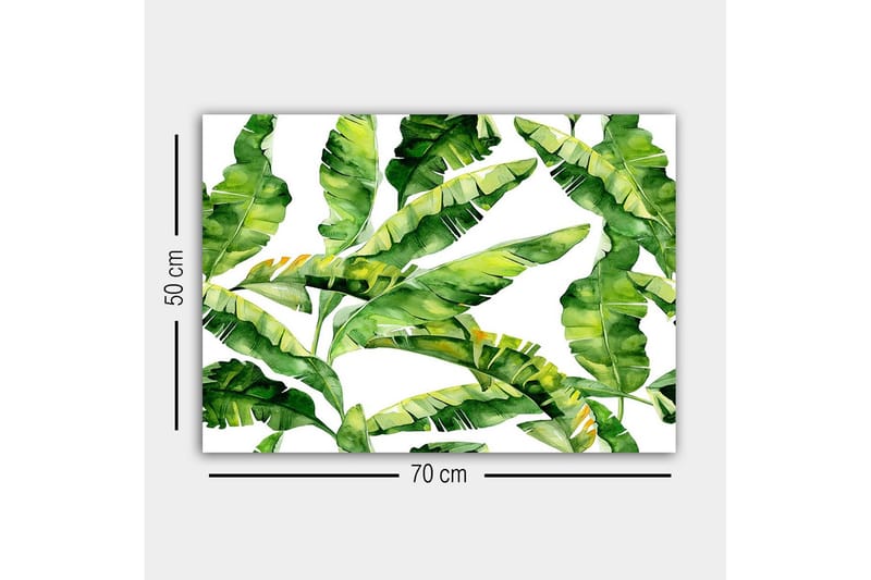 Canvastavla - Grönskande bladverk med tropiska växter - Mörkgrön / Ljusgrön / Gulgrön - Inredning - Tavlor & posters - Canvastavla