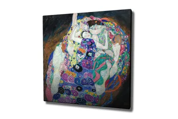 Canvastavla - Intim gemenskap mellan flera kvinnor i en färgglad omfamning - Grön / Lila / Rosa - Inredning - Tavlor & posters - Canvastavla