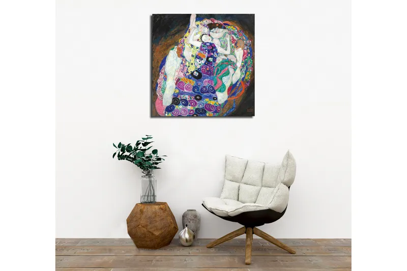 Canvastavla - Intim gemenskap mellan flera kvinnor i en färgglad omfamning - Grön / Lila / Rosa - Inredning - Tavlor & posters - Canvastavla