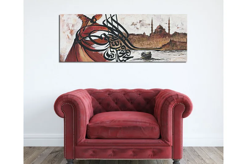 Canvastavla Istanbul m. arabiska tecken - Grå/Beige - Inredning - Tavlor & posters - Canvastavla