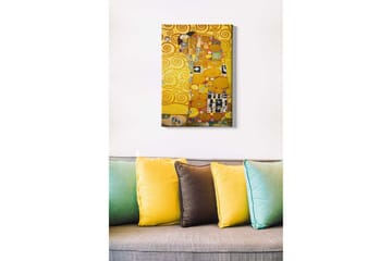 Canvastavla - Kramande par i en gyllene omgivning - Guld / Svart / Röd - Inredning - Tavlor & posters - Canvastavla