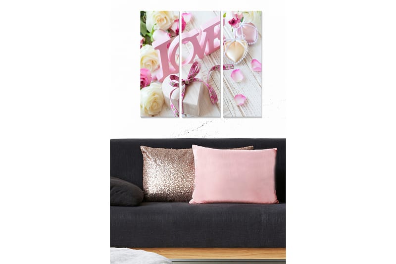 Canvastavla Love 3-pack Flerfärgad - 20x50 cm - Inredning - Tavlor & posters - Canvastavla