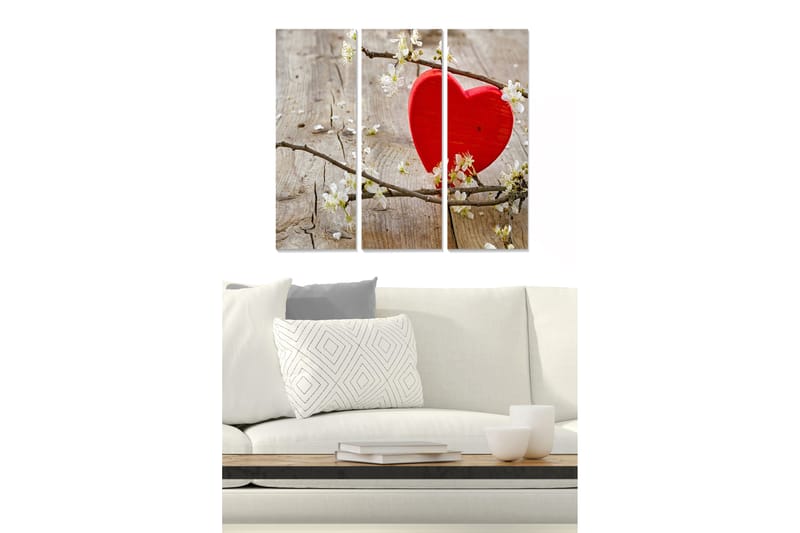 Canvastavla Love 3-pack Flerfärgad - 20x50 cm - Inredning - Tavlor & posters - Canvastavla