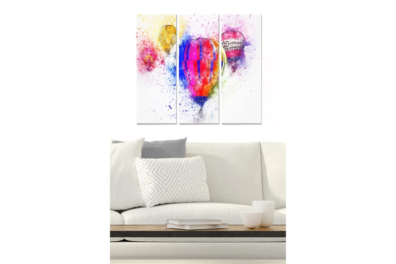 Canvastavla Love 3-pack Flerfärgad - 20x50 cm - Inredning - Tavlor & posters - Canvastavla