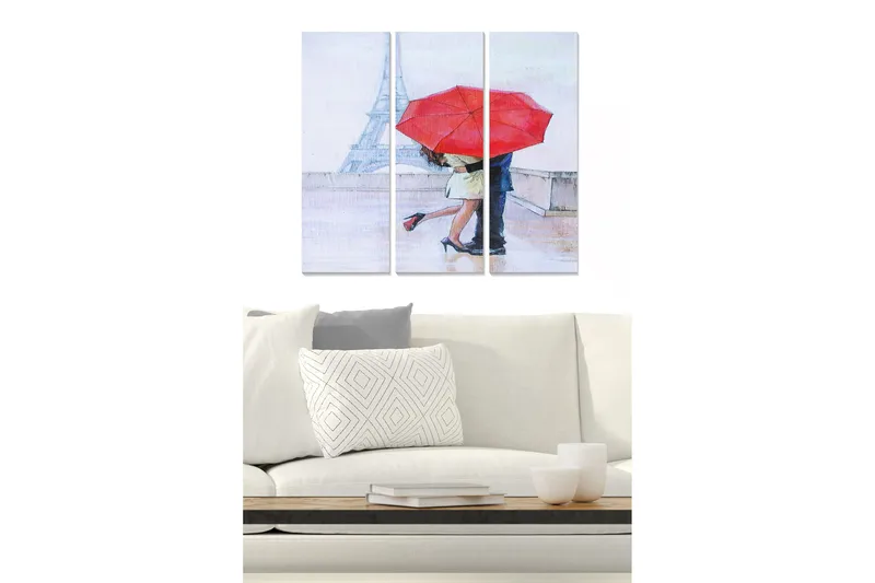 Canvastavla Love 3-pack Flerfärgad - 20x50 cm - Inredning - Tavlor & posters - Canvastavla