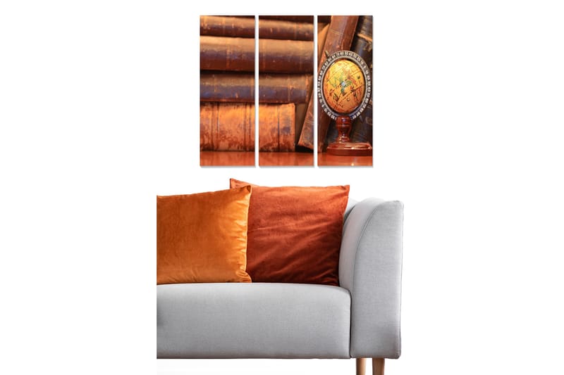 Canvastavla Map 3-pack Flerfärgad - 20x50 cm - Inredning - Tavlor & posters - Canvastavla