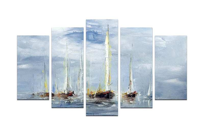 Canvastavla Marina 5-pack Flerfärgad, 20x60 cm