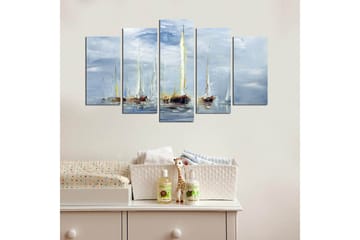 Canvastavla Marina 5-pack Flerfärgad - 20x60 cm - Inredning - Tavlor & posters - Canvastavla