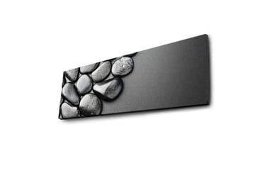 Canvastavla med LED-belysning 30x90 cm - Svartvita stenar i en harmonisk komposition - Svart / Grå - Inredning - Tavlor & posters - Canvastavla