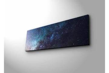 Canvastavla med LED-belysning - Stjärnhimmel med galaxer och stjärnor - Mörkblå / Svart / Ljusblå - Inredning - Tavlor & posters - Canvastavla