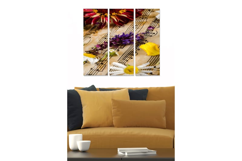 Canvastavla Music 3-pack Flerfärgad - 20x50 cm - Inredning - Tavlor & posters - Canvastavla