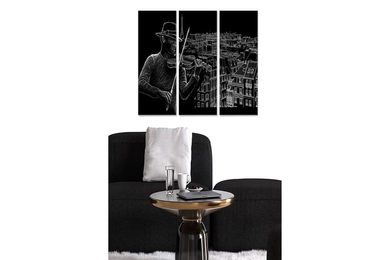 Canvastavla Music 3-pack Flerfärgad - 20x50 cm - Inredning - Tavlor & posters - Canvastavla
