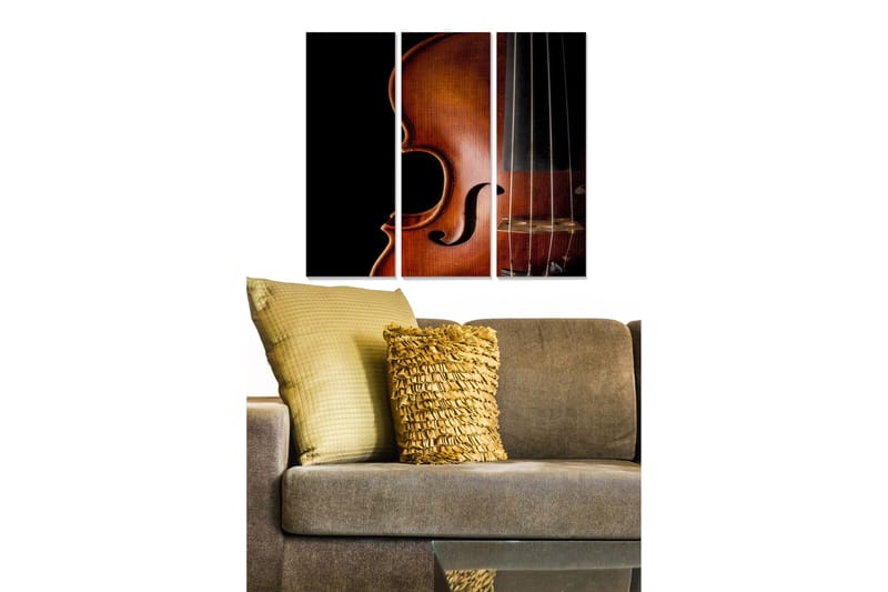 Canvastavla Music 3-pack Flerfärgad, 20x50 cm