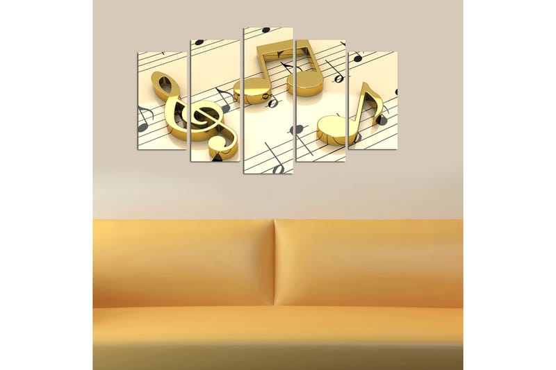 Canvastavla Music 5-pack Flerfärgad - 20x60 cm - Canvastavla