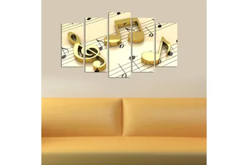 Canvastavla Music 5-pack Flerfärgad - 20x60 cm - Inredning - Tavlor & posters - Canvastavla