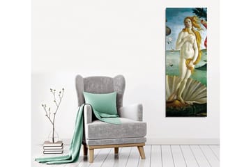 Canvastavla - Naken kvinna som står på en snäcka vid havet - Ljusblå / Hudfärgad / Grön - Inredning - Tavlor & posters - Canvastavla