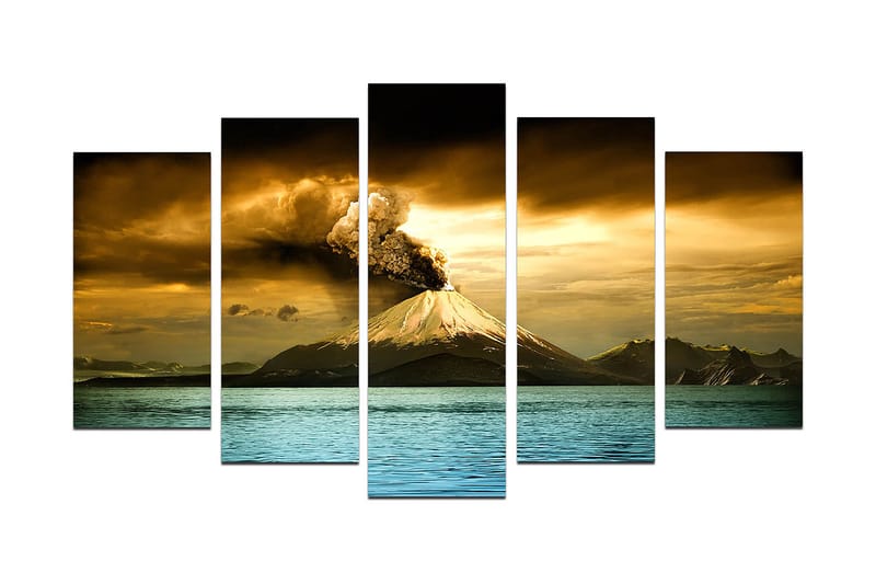 Canvastavla Nature 5-pack Flerfärgad - 20x60 cm - Inredning - Tavlor & posters - Canvastavla