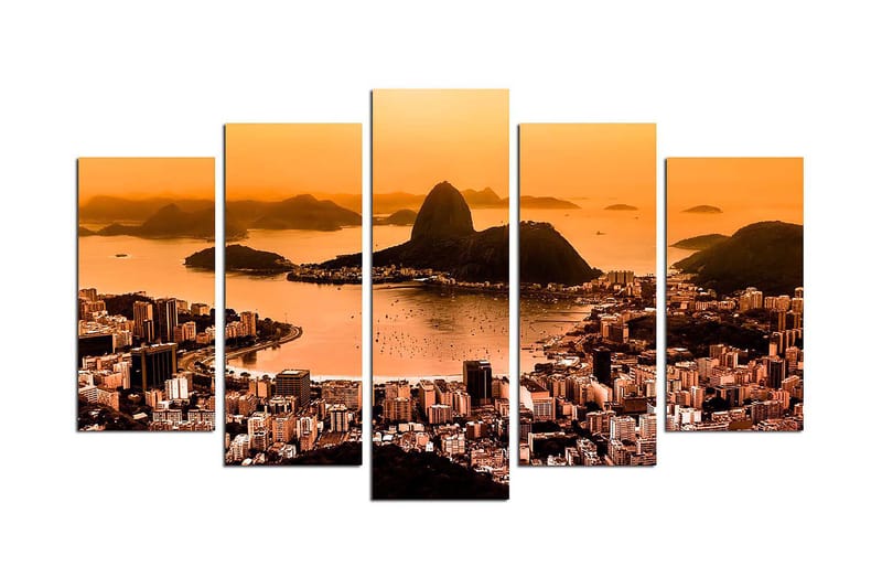 Canvastavla Nature 5-pack Flerfärgad - 20x60 cm - Inredning - Tavlor & posters - Canvastavla