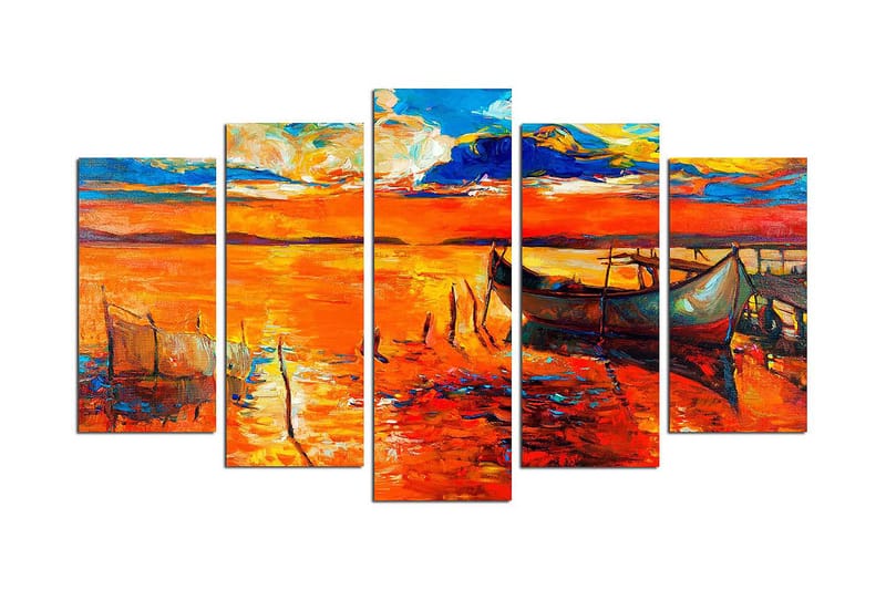Canvastavla Nature 5-pack Flerfärgad - 20x60 cm - Inredning - Tavlor & posters - Canvastavla