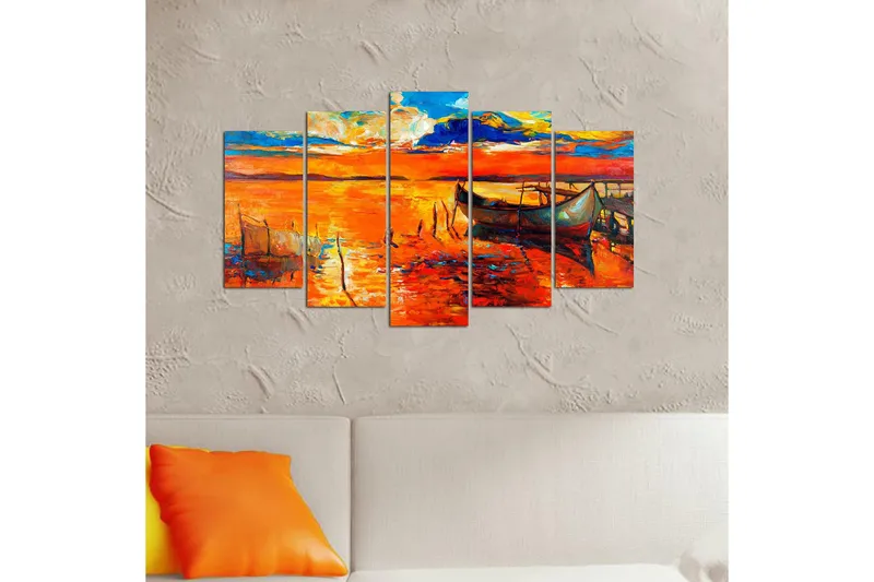 Canvastavla Nature 5-pack Flerfärgad - 20x60 cm - Inredning - Tavlor & posters - Canvastavla