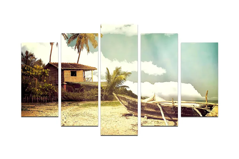 Canvastavla Nature 5-pack Flerfärgad, 20x60 cm