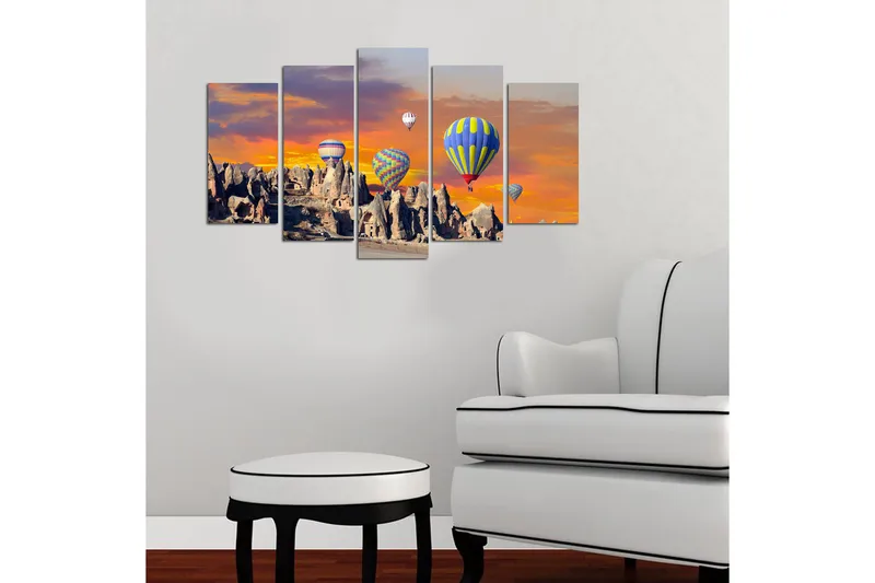 Canvastavla Nature 5-pack Flerfärgad - 20x60 cm - Inredning - Tavlor & posters - Canvastavla