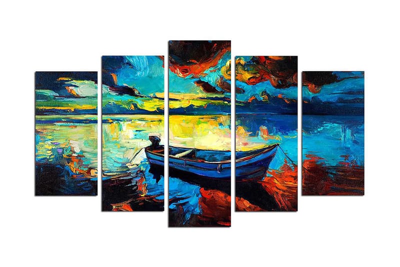 Canvastavla Nature 5-pack Flerfärgad, 20x60 cm
