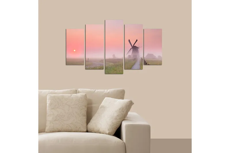 Canvastavla Nature 5-pack Flerfärgad - 20x60 cm - Inredning - Tavlor & posters - Canvastavla