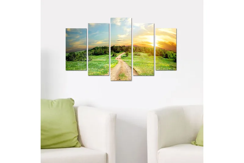 Canvastavla Nature 5-pack Flerfärgad - 20x60 cm - Inredning - Tavlor & posters - Canvastavla