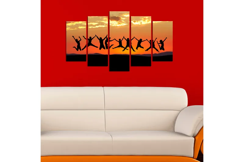 Canvastavla Nature 5-pack Flerfärgad - 20x60 cm - Inredning - Tavlor & posters - Canvastavla