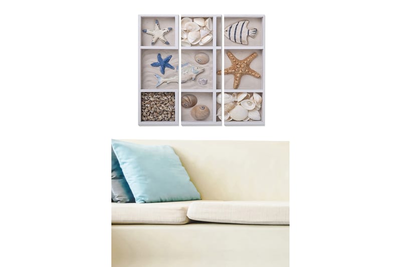 Canvastavla Nautical 3-pack Flerfärgad - 20x50 cm - Inredning - Tavlor & posters - Canvastavla