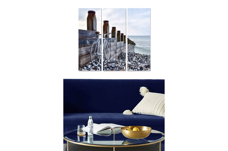 Canvastavla Nautical 3-pack Flerfärgad, 20x50 cm