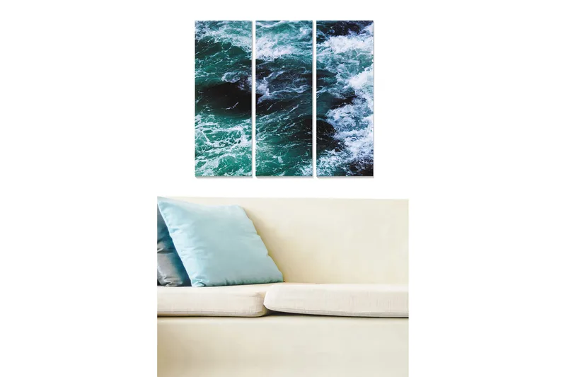 Canvastavla Nautical 3-pack Flerfärgad, 20x50 cm