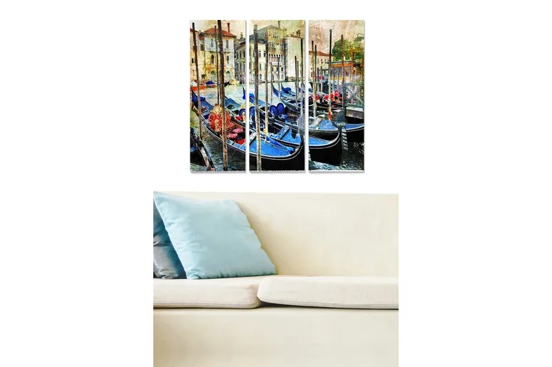 Canvastavla Nautical 3-pack Flerfärgad - 20x50 cm - Inredning - Tavlor & posters - Canvastavla