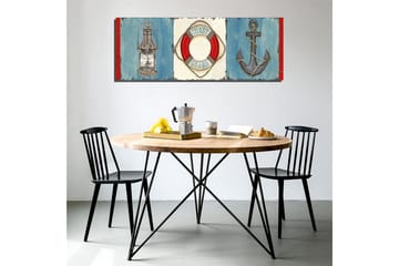 Canvastavla Navy ankare livboj - Blå/Röd - Inredning - Tavlor & posters - Canvastavla