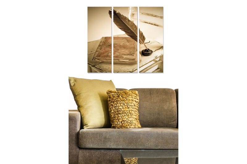 Canvastavla Nostalgia 3-pack Flerfärgad, 20x50 cm