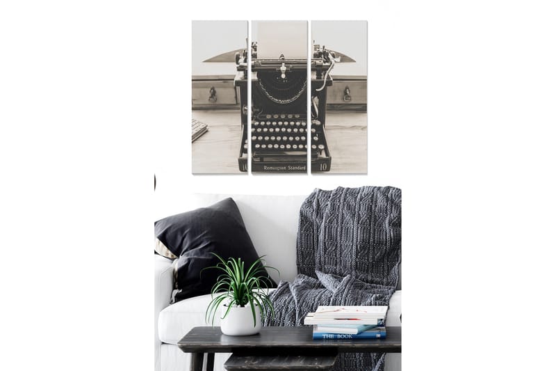 Canvastavla Nostalgic 3-pack Flerfärgad, 20x50 cm