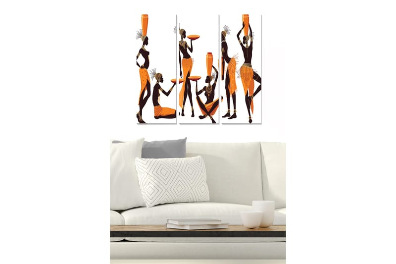 Canvastavla Oriental 3-pack Flerfärgad, 20x50 cm