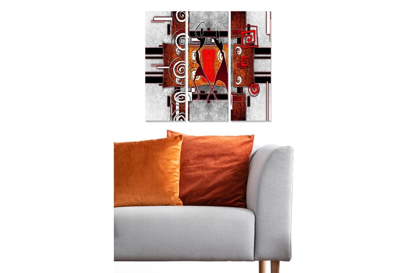Canvastavla Oriental 3-pack Flerfärgad, 20x50 cm