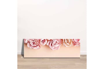 Canvastavla - Rosa rosor i mjuka nyanser mot en ljus bakgrund - Ljusrosa / Mörkrosa / Beige - Inredning - Tavlor & posters - Canvastavla