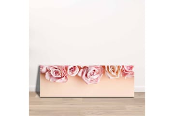 Canvastavla - Rosa rosor i mjuka nyanser mot en ljus bakgrund - Ljusrosa / Mörkrosa / Beige - Inredning - Tavlor & posters - Canvastavla