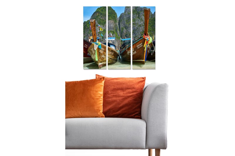 Canvastavla Scenic 3-pack Flerfärgad, 20x50 cm