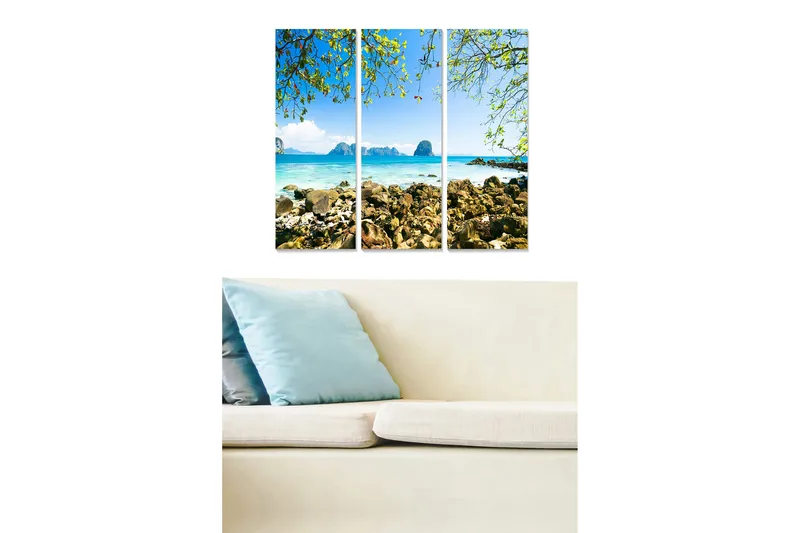 Canvastavla Scenic 3-pack Flerfärgad, 20x50 cm