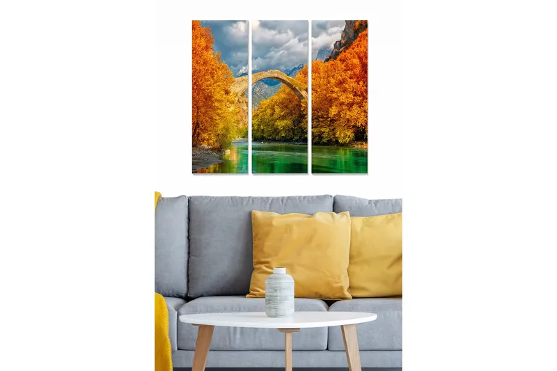 Canvastavla Scenic 3-pack Flerfärgad, 20x50 cm