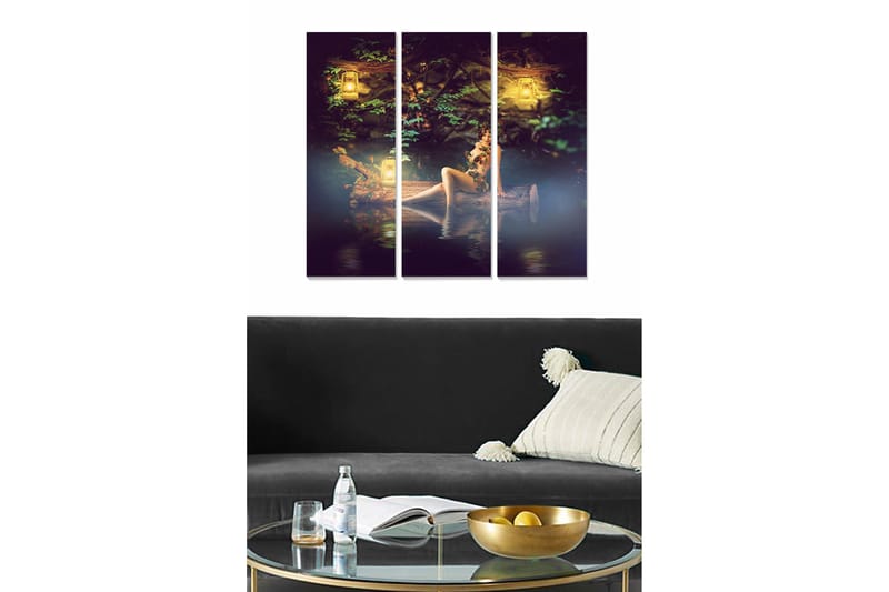 Canvastavla Scenic 3-pack Flerfärgad, 20x50 cm